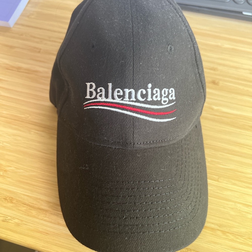 Black Balenciaga Campaign Baseball Cap